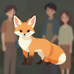 fennec fox, clean cel shaded vector art. shutterstock. behance hd by lois van baarle, artgerm, helen huang, by makoto shinkai and ilya kuvshinov, rossdraws, illustration, blur