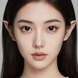 a beautiful portrait, gorgeous girl, professionally retouched, soft lighting, realistic, smooth face, black alien eyes, pointed elf ears, wide angle, sharp focus on the eyes, 8 k high definition, insanely detailed, intricate, elegant, beautiful, art by artgerm and wlop