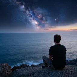 stay here a little tonigh, watching at the sea of the cosmos. take a breath. by wojciech siudmak