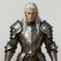 barbarian, plated armor!!! long wild white hair!! chest plate!!! fantasy, d & d, intricate ornate details, digital painting, pretty face!!, symmetry, concept art, sharp focus, illustration, art by artgerm! greg rutkowski magali villeneuve wlop! ilya kuvshinov!!, octane render