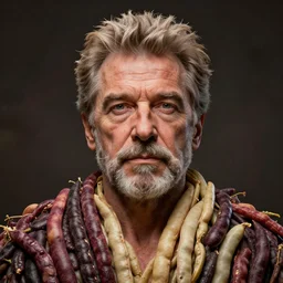 hyperrealistic dslr film still of ( legumes ) arranged to resemble jeff goldblum, stunning 8 k octane comprehensive 3 d render, inspired by istvan sandorfi & greg rutkowski & unreal engine, perfect symmetry, dim volumetric cinematic lighting, extremely hyper - detailed, incredibly real lifelike attributes & flesh texture, intricate, masterpiece, artstation, stunning