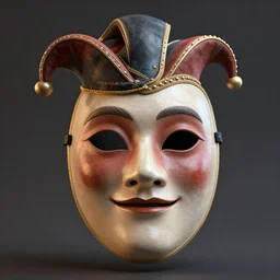 highly detailed 3 d render of a pantalone mask, hyper realistic octane render, cinematic lighting, deviantart, lowbrow, surrealism, pixar still