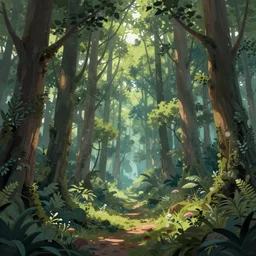 fantasy forest, digital art