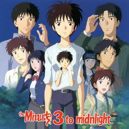 poster for a japanese film animation called the 3 minutes to midnight, 8 k, hd, dustin nguyen, akihiko yoshida, greg tocchini, greg rutkowski, cliff chiang