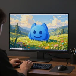 “ a painting of everyone on this discord in front of their computer typing in text prompts to create ai generated art ”