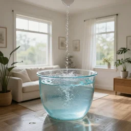room willed with water