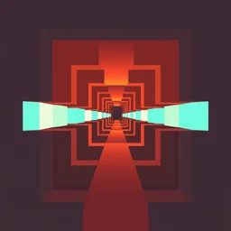 generative art, sci - fi, blocky, minimalistic by marcel duchamp