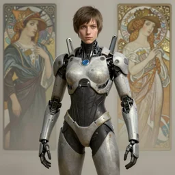character concept art portrait of a robotic suit, depth of field background, artstation, award - winning realistic sci - fi concept art by jim burns and greg rutkowski, beksinski, a concept art masterpiece, monotone color palette, james gilleard, bruegel, alphonse mucha, and yoshitaka amano.