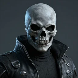 cyberpunk warrior with grey skull mask, by abrar khan, unreal engine 5, wallpaper, 8 k, ultra detailed, realistic photo, artstation