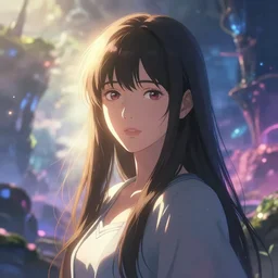 portrait of a beautiful hoyeon jung, fantasy art by, loish, rhads, ferdinand knab, makoto shinkai, global illumination, radiant light, detailed and multiversal environment