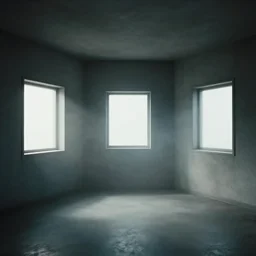 a cyberpunk minimalistic room with small windows, dramatic lighting, hyper realistic, photography, 3 5 mm, kodak film, 8 k, octane render, unreal engine render, concept art, volumetric lighting, foggy