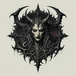 Scorn themed drawing of unholy darkness black metal logo concept, intricate artwork by H.R. Giger, Johnatan Wayshak, Zdizslaw Beksinski, Ayami Kojima, Amano, Karol Bak, Moebius, and Mark Brooks, Neo-Gothic, gothic, rich deep colors, art by Takato Yamamoto, masterpiece, face by Artgerm, very coherent artwork, cinematic, hyper realism, high detail, octane render, unreal engine, 8k, High contrast, golden ratio, trending on cgsociety