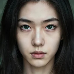 young man, long hair!!!!, clean shaven, dark green eyes, long eyelashes, dark eyebrows, light widows peak, light facial hair, in the style of junji ito, in frame