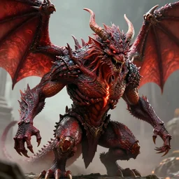 the devil in hell as a dragon, sharp focus, digital art, epic composition, dynamic lighting, intricate, highly detailed, 8 k, unreal engine, blender render