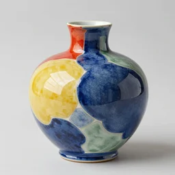 study of shino oribe yayoi kintsugi ceramics with bold innovative organic shape, vibrant colors, individual piece, black background, bokeh, nightlight, studio lighting, hard lighting