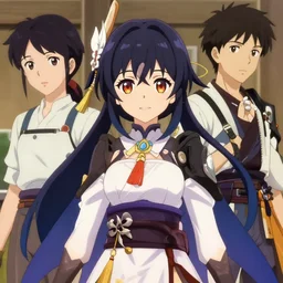anime portrait of a girl in the style genshin impact, honkai impact, anime, makoto shinkai, hayao miyazaki, ilya kushinov, kimi no na wa