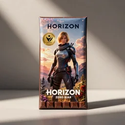 horizon zero dawn inspired conceptual chocolate bar packaging, label design, behance, packaging of the world, award, front label, packaging design, craft