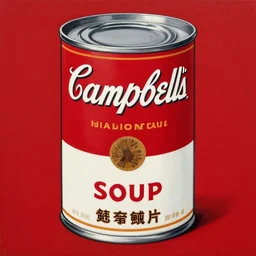 pop art, campbell's soup can, oil painting by rembrandt