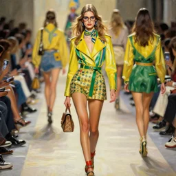 1970 brazil fashion, gucci catwalk, oil painting, digital art, ultradetailed, artstation