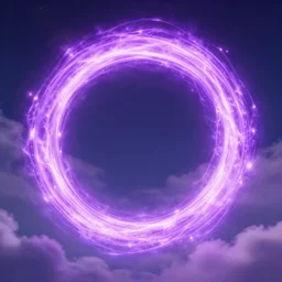 digital illustion of a glowing purple energy ringed portal to heaven, deviantArt, artstation, artstation hq, hd, 4k resolution