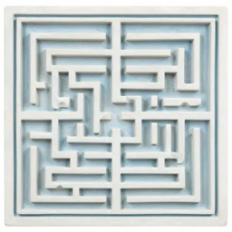 maze, thin lines, ernst haeckel, carved soapstone relief paneling white and pale blue