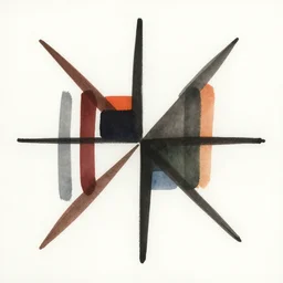 statement by kazimir malevitch symmetrical geometrical suprematism minimalism watercolor inks
