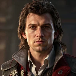 tom holland in assassins creed, fine detailed face, long hair, stunning 3 d render inspired art by greg rutkowski and xiang duan and thomas eakes, realistic, highly detailed attributes and atmosphere, dim volumetric cinematic lighting, 8 k octane detailed render, post - processing, masterpiece,