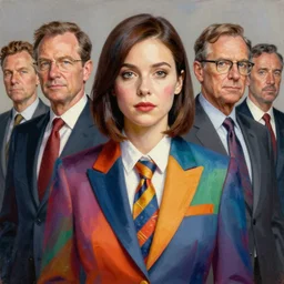 portrait of kim wexler and saul goodman from better call saul. colourful suit, garish tie. oil painting elegant, highly detailed, centered, digital painting, artstation, concept art, hyperrealistic, smooth, sharp focus, illustration, artgerm, tomasz alen kopera, peter mohrbacher, donato giancola, joseph christian leyendecker, ilya repin, drew struzan