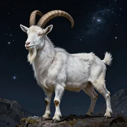 the celestial being the wise goat, fantasy, h.p. lovecraft, highly detailed