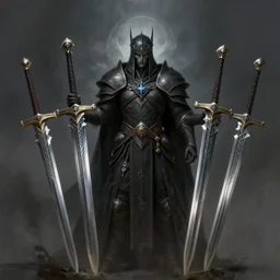hadean shadow king of four swords, rune marks, d & d, fantasy, highly detailed, portrait, digital painting, trending on artstation, concept art, sharp focus, illustration, art by artgerm and anato finnstark and greg rutkowski and magali villeneuve