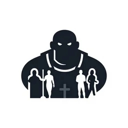 minimalist logo icon for a doomguy, victo ngai, kilian eng, lois van baarle, behance, beeple, artstation