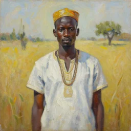 an expressive oil painting of buzor soremi jo dargo mek