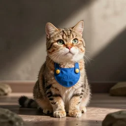 A cat becomes super mario, trending on pixiv