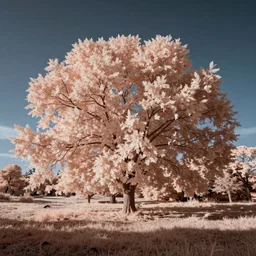 beautiful daytime infrared trees, channel swapped, featured on artstation, cgsociety, behance hd