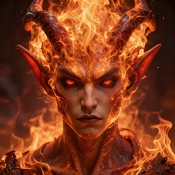 photo realistic image of fire elemental, stunning 3 d render inspired art by istvan sandorfi and greg rutkowski, perfect facial symmetry, realistic, highly detailed attributes and atmosphere, dim volumetric cinematic lighting,