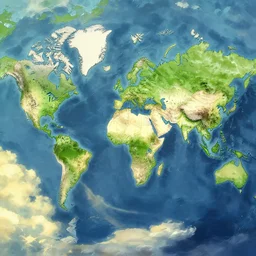 world map of a vast fantasy land, highly detailed, smooth, sharp focus, artstation, illustration by makoto shinkai and moebius and jean giraud