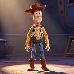 cinematic film still of Nicholas Cage in the movie Toy Story, pixar animation