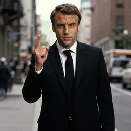 alien Emmanuel Macron in American Psycho (1999)