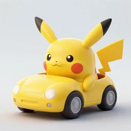 a car in the shape of pikachu, photo