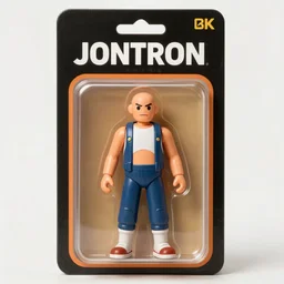 Jontron action figure in its package, 4k, highly detailed product photo