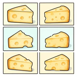 a comic strip with 4 panels about cheese