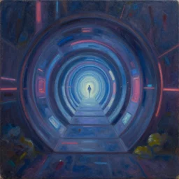 a portal to the metaverse, by Liam Wong, Jim Burns, Bruce Pennington, oil on canvas, trending on ArtStation, masterpiece, 8K,