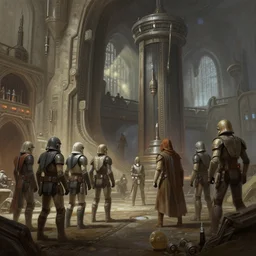 a scene from star wars the old republic, a detailed matte painting by christophe vacher, artstation, fantasy art, concept art, detailed painting, artstation hq