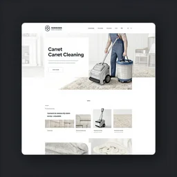 wireframe of a carpet cleaning website, figma design
