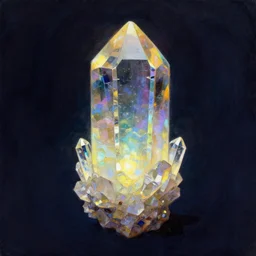 a painterly stylized!! glowing hercynite crystal!! by james gilleard