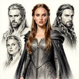 natalie portman as galadriel concept art, master painting, greg rutkowski, wlop, stanley artgerm lau, wojtek fus, trending on artstation, 8 k 4 k highly detailed, ink drawing,
