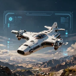 sci-fi interface of a spaceship, sharp details, glowing icons, behance