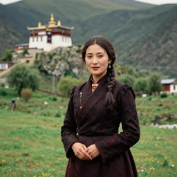 vintage_portrait_photo_of_a_beautiful_beautifully_lit_nepalese_Victorian_woman_in_a_lush_valley_with_a_tibetan_monastery_on_a_rock_in_the_backgroun_-H_704_-n_4_-i