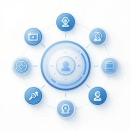 tech circle ui graphic, detailed,