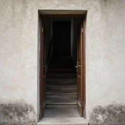 A door opening to stairs leading to hell